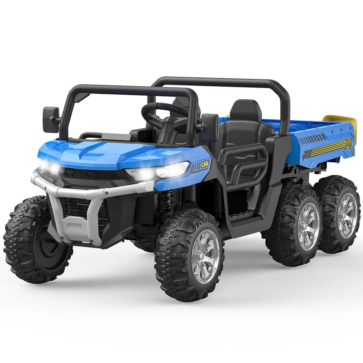 Ride On Truck Car 24 V Kids Electric Vehicles With Remote Control, Children Ride On Utv Car With Safety Belt, For Boys Girls