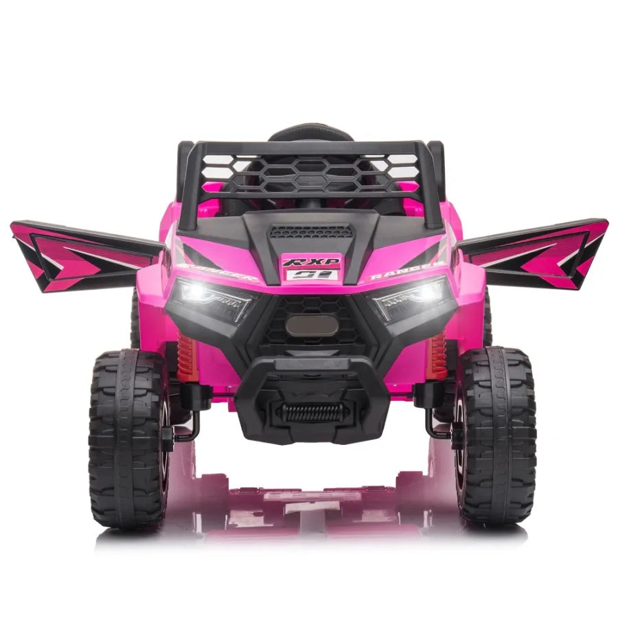 12V kids Ride On Mini UTV Electric Car with Front LED Lights and Horn Single Seat with a Safety Belt Forward Reverse Function
