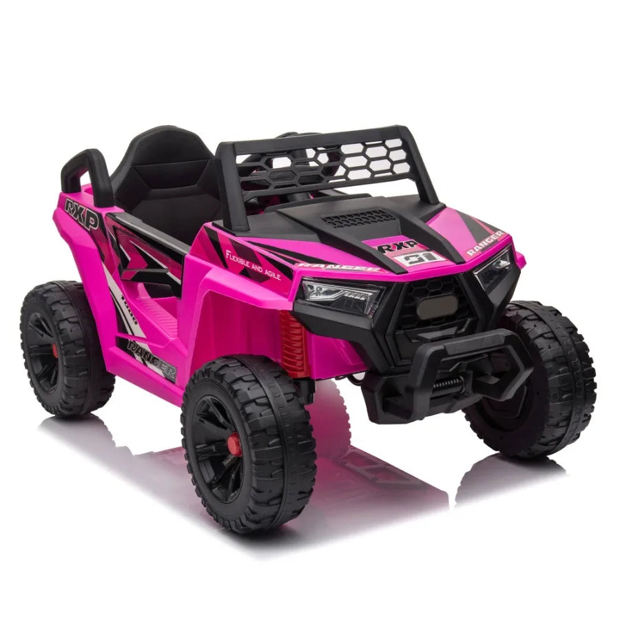 12V kids Ride On Mini UTV Electric Car with Front LED Lights and Horn Single Seat with a Safety Belt Forward Reverse Function