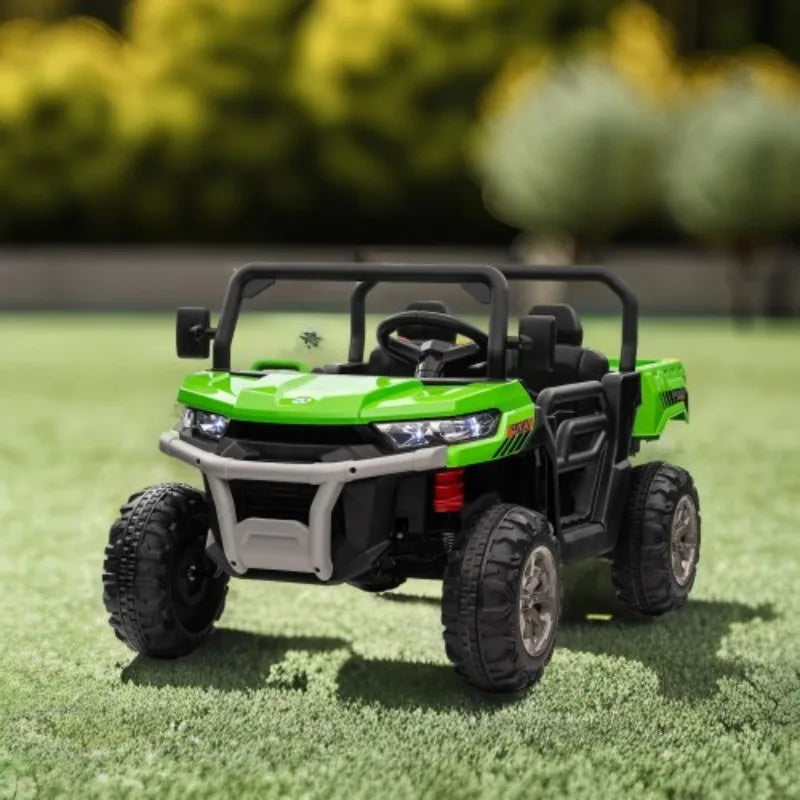 24V Ride On Truck 2 Seater Ride On UTV with 2x200W Motor Ride On Dump Truck with Dump Bed/Shovel Ride On Car with Remote Control