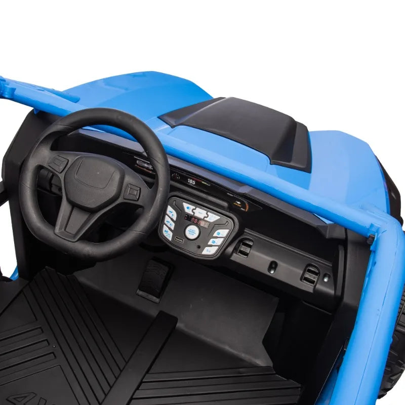 24V Two-seater Kids Ride On UTV,20in seat width,400W Super high power,Rear storage space,Speeds 3.73-4.97MPH For Kids aged 3+.
