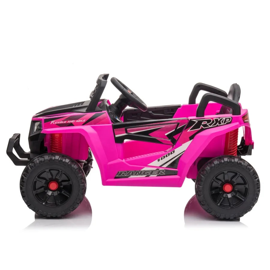 12V kids Ride On Mini UTV Electric Car with Front LED Lights and Horn Single Seat with a Safety Belt Forward Reverse Function