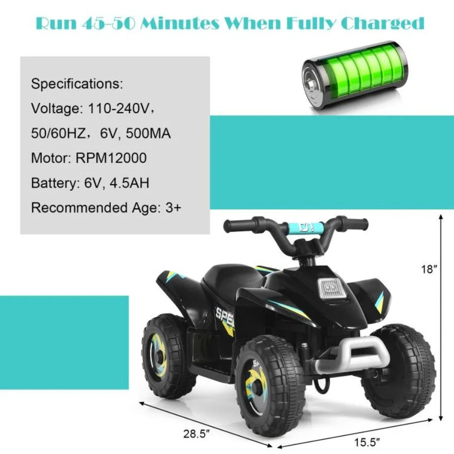 6V Electric ATV 4 Wheels RideOn Toy