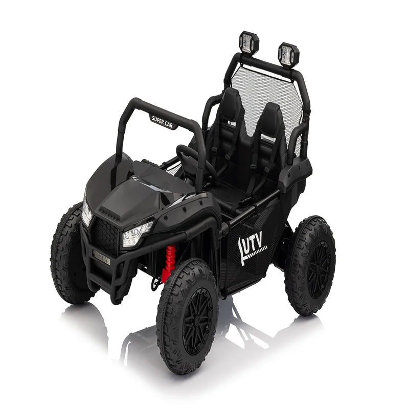 24V Ride on UTV Kids Car with Remote Control, Ride on Truck with Spring Suspensions, 2 Speeds,Lights, Treaded Tires
