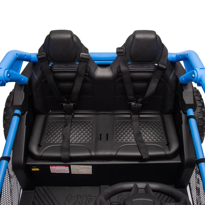 24V Two-seater Kids Ride On UTV,20in seat width,400W Super high power,Rear storage space,Speeds 3.73-4.97MPH For Kids aged 3+.