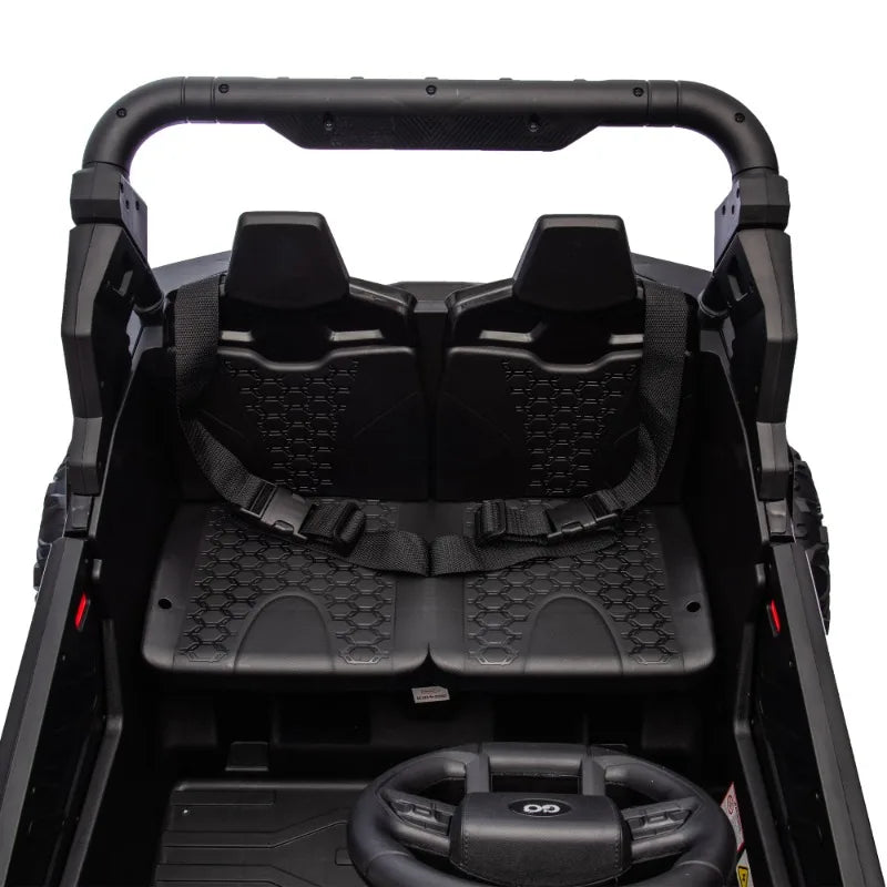 24V Two-Seater Kids Ride On UTV,Anti-collision bar,Storage space,Music,USB,Bluetooth,Volume control,for Kids 3+.