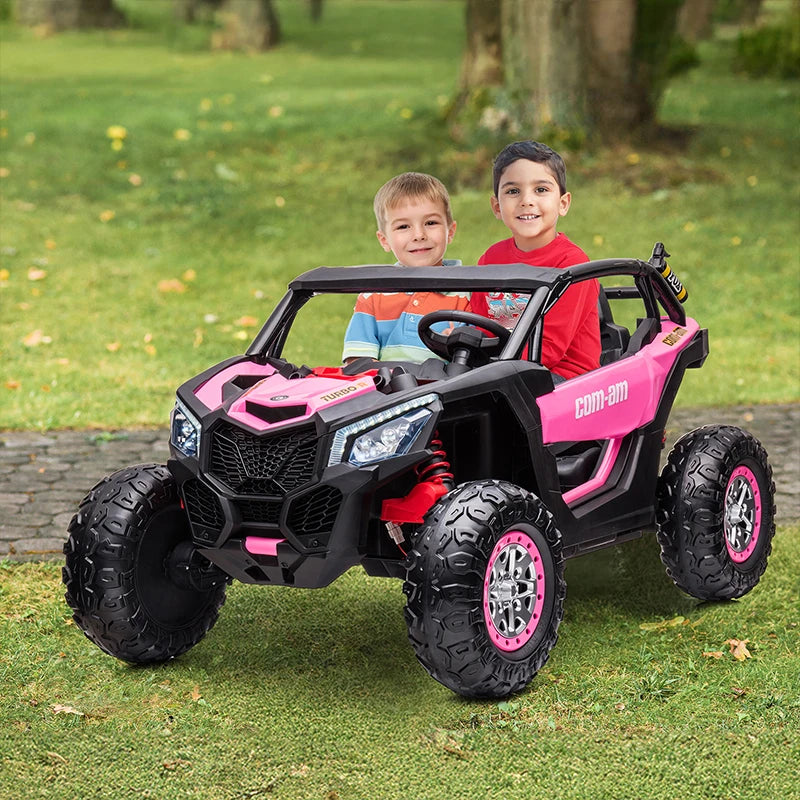 24V Kids Ride On Toy Car 7A Electric Vehicle UTV Car Toys for Ages 3-8 Kids Gifts with Parents Remote Control Speed Adjustable