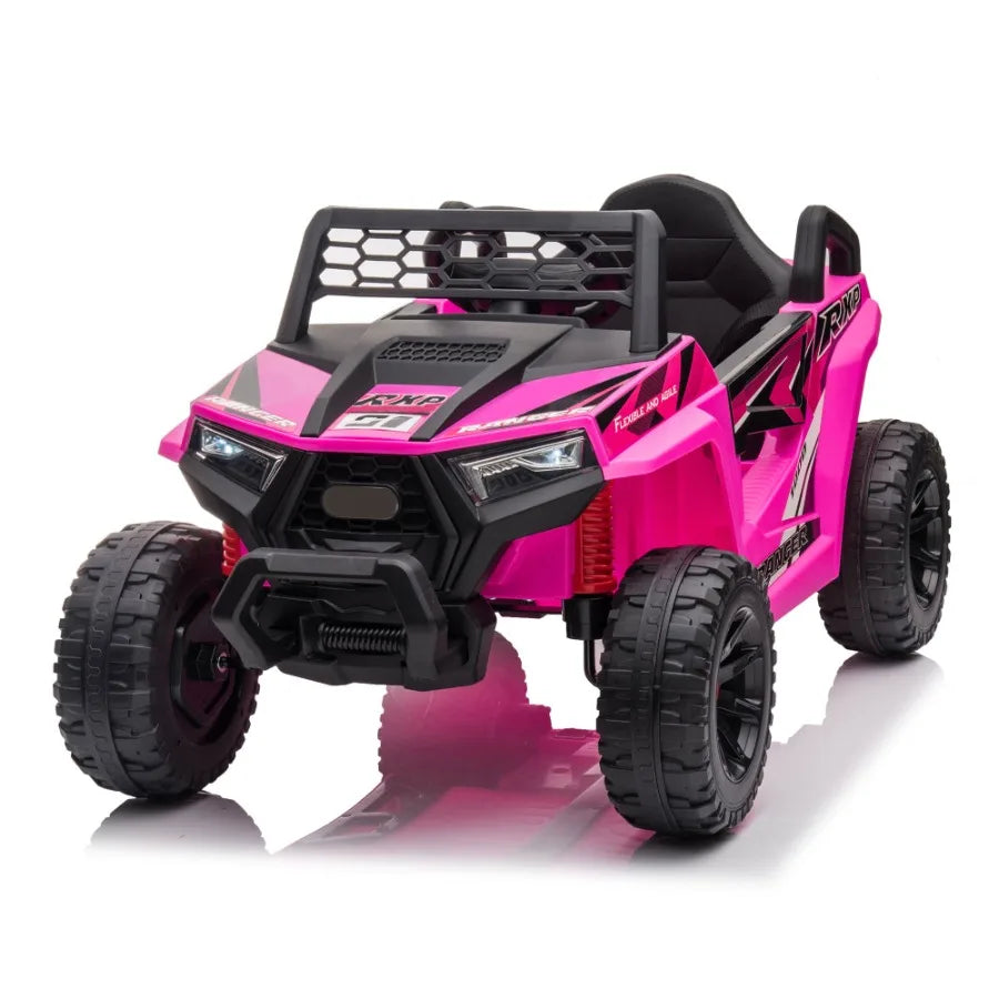 12V kids Ride On Mini UTV Electric Car with Front LED Lights and Horn Single Seat with a Safety Belt Forward Reverse Function
