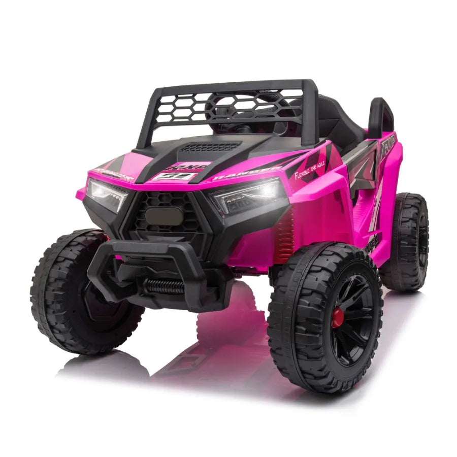12V kids Ride On Mini UTV Electric Car with Front LED Lights and Horn Single Seat with a Safety Belt Forward Reverse Function