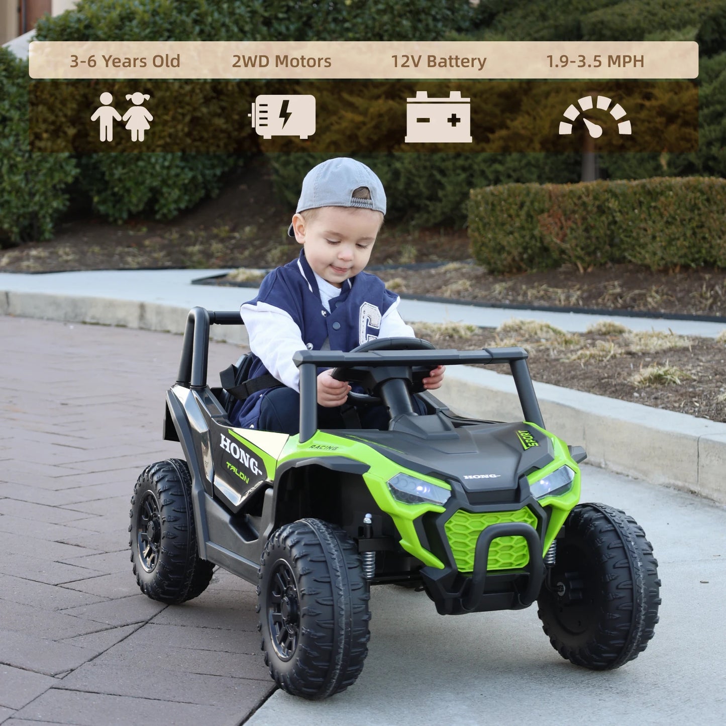 12V Kids UTV Car Electric Ride on Toy Battery ATV Vehicle w/ Remote Control LED