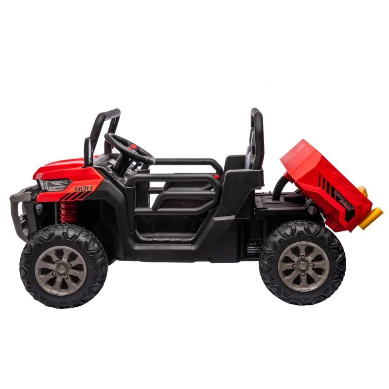 24V Ride On Truck 2 Seater Ride On UTV with 2x200W Motor Ride On Dump Truck with Dump Bed/Shovel Ride On Car with Remote Control