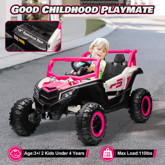 24V Ride On Car for Kids w/Remote Control,  Battery Powered Off-Road UTV, 4x150W Motors,4 Shock Absorbers, 4.5 Mph Max S