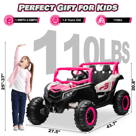 24V Ride On Car for Kids w/Remote Control,  Battery Powered Off-Road UTV, 4x150W Motors,4 Shock Absorbers, 4.5 Mph Max S