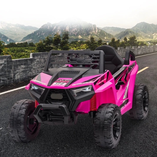 12V kids Ride On Mini UTV Electric Car with Front LED Lights and Horn Single Seat with a Safety Belt Forward Reverse Function
