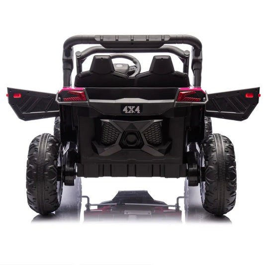 24V Two-Seater Kids Ride On UTV W/Parents Remote Control,Four-Wheel Suspension,Anti-collision bar,Music,Bluetooth for Kids 3+.
